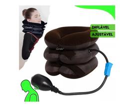 Colar Cervical Pneumatico Massagem Viagem Inflavel Pescoço