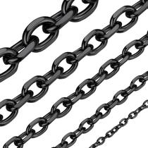 Colar ChainsHouse Rolo em aço inoxidável banhado a preto 76cm Colar ChainsHouse Rolo em aço inoxidável banhado a preto 76cm