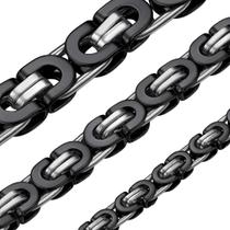 Colar ChainsHouse Steel Byzantine Link 8mm 60cm para homens