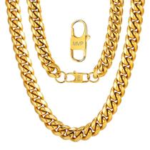 Colar ChainsPro Cuban Chain para homens 66 cm 14 mm de aço inoxidável