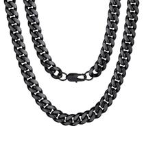 Colar ChainsPro Cuban Link 10mm 50cm para homens em aço inoxidável