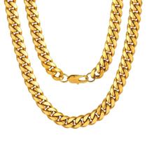 Colar ChainsPro Heavy Chains para homens banhado a ouro de 10 mm