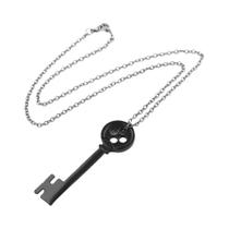 Colar Chave De Baú Do Tesouro Retrô Preto, Acessório De Moda De Metal Para Halloween, Inspirado Em