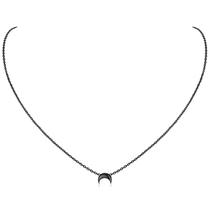 Colar ChicSilver Black Moon em prata esterlina 925 para mulheres