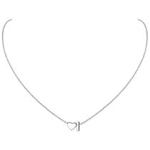 Colar ChicSilver em prata esterlina 925 letra I para mulheres