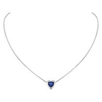 Colar ChicSilver Love Heart Birthstone em prata 925 para mulheres