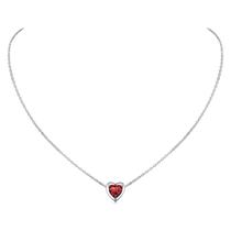 Colar ChicSilver Love Red Garnet January Birthstone