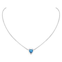 Colar: ChicSilver, prata esterlina 925, azul, topázio, safira