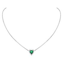 Colar: ChicSilver, prata esterlina 925, verde escuro, esmeralda