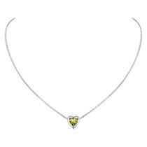 Colar ChicSilver Tiny Silver Heart 925 Silver Peridot CZ Colar ChicSilver Tiny Silver Heart 925 Silver Peridot CZ