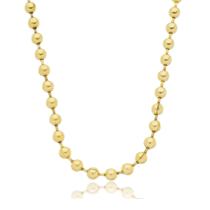 Colar Chocker Bolinhas Lisas 6 mm Banhado a Ouro