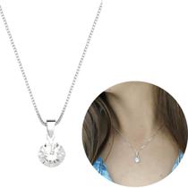 Colar chocker com ponto de luz 6mm prata 925 legítima pura 40cm Colar chocker com ponto de luz 6mm prata 925 legítima pura 40cm