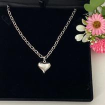 Colar Chocker Coração Aço Inox