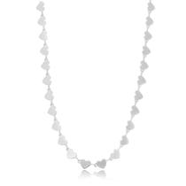 Colar Chocker Corações Prata