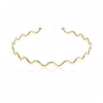Colar Chocker Curva - Banhado em Ouro 18k