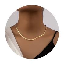 Colar Chocker Dourado Elegante Mulheres Luxo Casamento