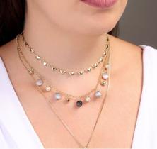 Colar Chocker Dourado Folheado A Ouro Com Garantia Gargantilha Semi Joia Coração Colar Chocker Dourado Folheado A Ouro Com Garantia Gargantilha Semi Joia Coração