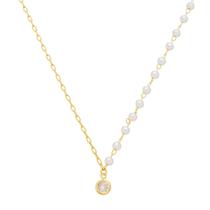 Colar Chocker duo pérolado com corrente elinho Ouro Zimond Colar Chocker duo pérolado com corrente elinho Ouro Zimond