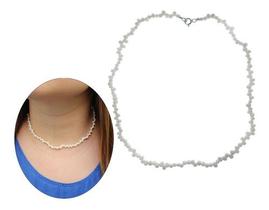 Colar Chocker Gargantilha Pérola Doce Prata 925 Dellicado