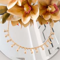 Colar Chocker Gota Banhado Ouro Izagi