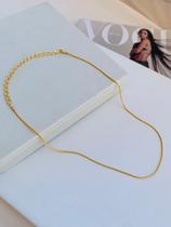 Colar Chocker modelo fita Delicado folheado a Ouro