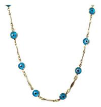 Colar Chocker Olho Grego Dourado Folheado Ouro 18k Semijoia