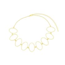 Colar Chocker Oval Vazado - Banhado em Ouro 18k Colar Chocker Oval Vazado - Banhado em Ouro 18k