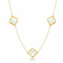 Colar chocker trevo virginia banhado a ouro 18k