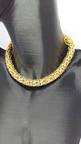 Colar Choker 7mmLuxjóias Premium 40cm Banhado a Ouro