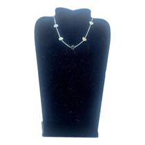 Colar choker Aço Inox 5 CORAÇÃO LISO Delicado Pingentes