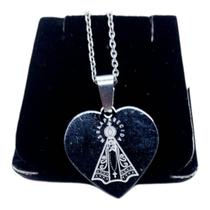 Colar choker aço inox coração nossa senhora aparecida santa Colar choker aço inox coração nossa senhora aparecida santa