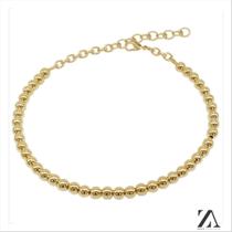 Colar Choker aro bolas