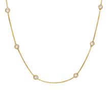 Colar Choker Banhado Ouro 18K com Pedras Zircônias