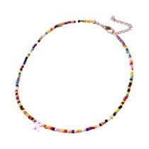 Colar Choker Boêmio Feminino Com Contas DIY Pingente De Letra A-Z Em Concha Joias Para Festas