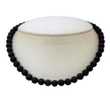 Colar Choker Bolinha 8mm Lava Vulcanica Fosca Rolada 40cm Colar Choker Bolinha 8mm Lava Vulcanica Fosca Rolada 40cm