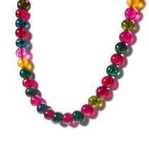 Colar Choker Bolinha Pedra Ágata Mista Fio Silicone 8 mm Colar Choker Bolinha Pedra Ágata Mista Fio Silicone 8 mm