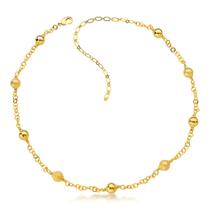 Colar Choker Bolinhas Foscas Banhada a Ouro 18k Colar Choker Bolinhas Foscas Banhada a Ouro 18k