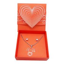 Colar CHOKER+BRINCO CAIXA PRESENTE AÇO INOX Mãe Filha Menina Colar CHOKER+BRINCO CAIXA PRESENTE AÇO INOX Mãe Filha Menina
