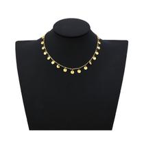 Colar Choker Círculos Pendentes Folheado Ouro 18k Colar Choker Círculos Pendentes Folheado Ouro 18k