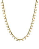 Colar choker com estrelinhas banhado a ouro 18k