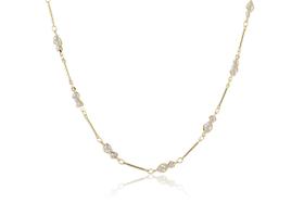 Colar Choker Com Mini Pérolas Na Corrente Folheado Em Ouro 18k