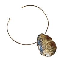 Colar Choker com Pingente de Gota Grande Orgânica