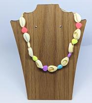 Colar Choker Conchas Búzios natural olho grego Fio Encerado com concha Gargantilha Tendência Moda Verão Praia