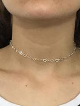 Colar Choker Coração Prata Legitima 925