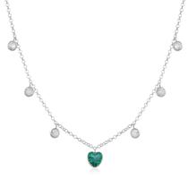 Colar Choker Coração Turmalina Prata 925