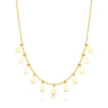 Colar Choker Corrente Bolas e chapinhas Banhado a Ouro 18k Colar Choker Corrente Bolas e chapinhas Banhado a Ouro 18k