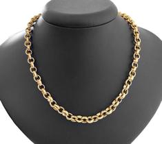 Colar Choker Corrente Feminina Elo Português Folheado A Ouro - REALIZA SONHOS