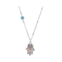 Colar Choker De Aço Inoxidável Cor Dourada Com Olho Grego Hamsa Para Mulheres, Presente De Natal