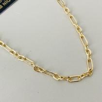 Colar Choker de Corrente Folheado