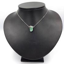 Colar Choker de Esmeralda Bruta acabamento em Filete Colar Choker de Esmeralda Bruta acabamento em Filete